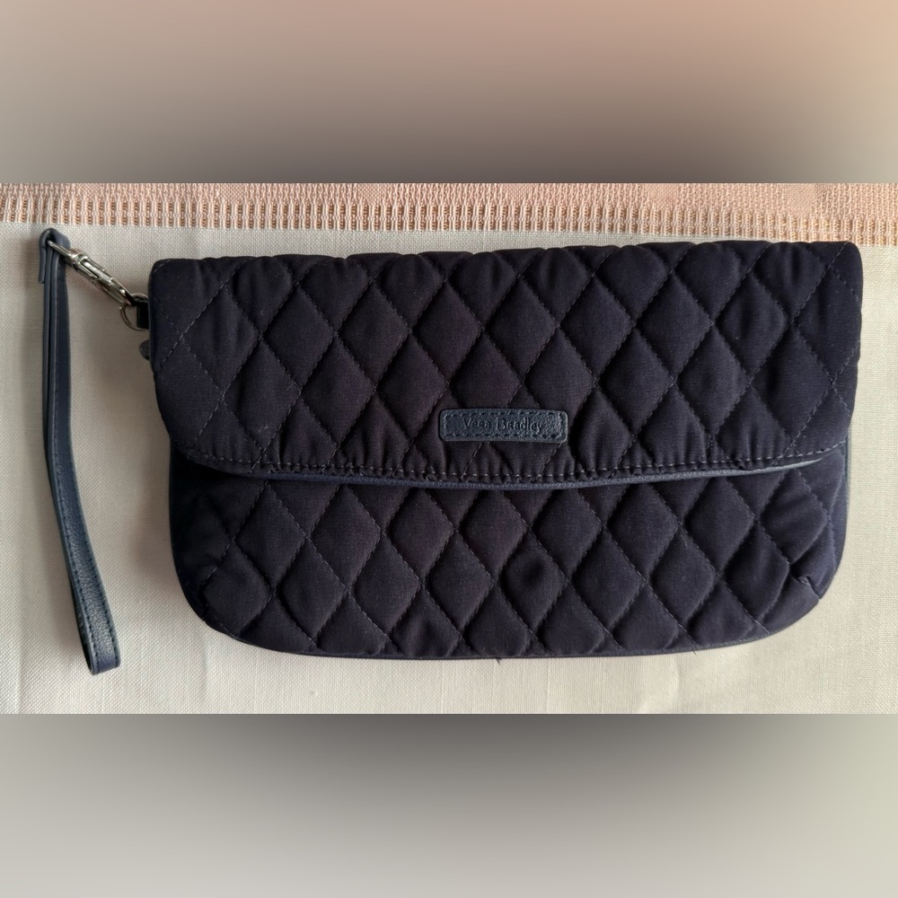 Vera Bradley Quilted Dark Blue Evening Bag